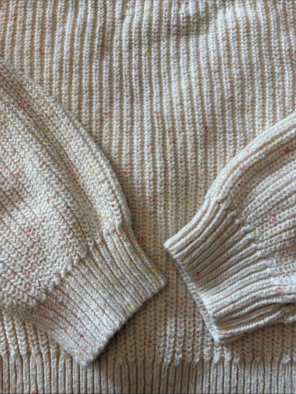 Tucker + Tate Cream Speckled V-Neck Button Cardigan